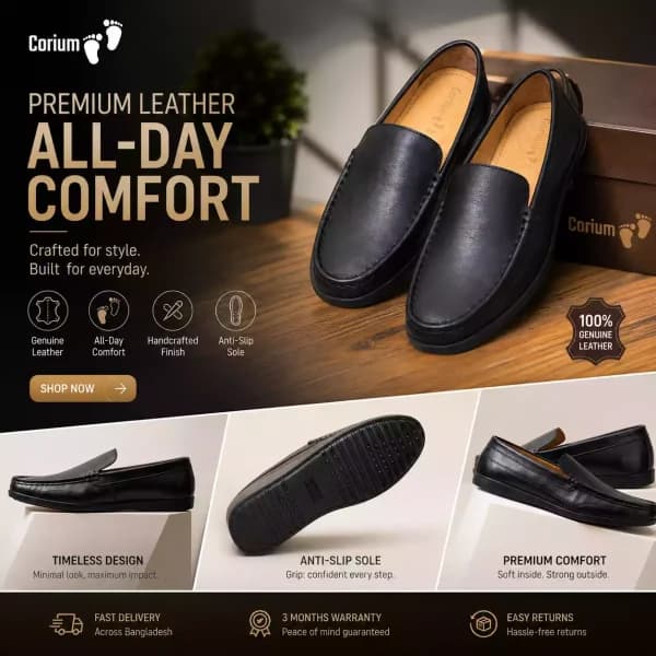 Corium Men’s Premium Leather Moccasin Loafers – (CRM 13) – image 4