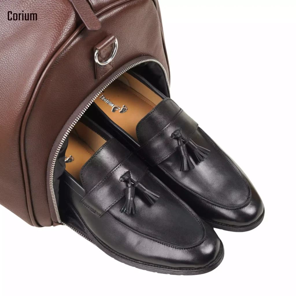 Premium Leather Travel Duffle Bag – image 9